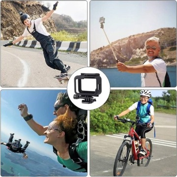 КРЕПЛЕНИЕ НА РАМКУ GOPRO HERO 6 5 7 2018 ЧЕРНЫЙ КОРПУС