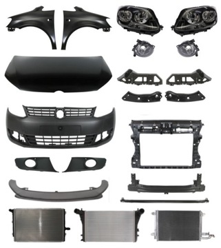 Volkswagen Caddy 3 Lift 10-15 Zderzak Pas Maska