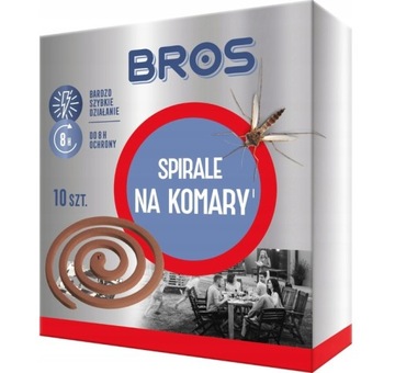 BROS Spirala odstraszacz na komary meszki 10szt.