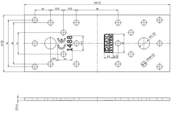 LP2 CARPENCY ПЛОСКАЯ СОЕДИНИТЕЛЬНАЯ ПЛИТА 140x55x2,5 ПЛОСКИЙ стержень 10шт DOMAX