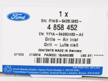 KRATKA WENTYLACYJNA TYŁ R/L ECOSPORT 13- 17-