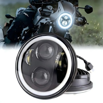 REFLEKTOR LAMPA PRZÓD MOTOCYKLOWA H4 LED 7Cali Do motocykli Harley IP67
