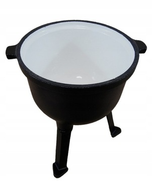 ОХОТНИЧИЙ КАУДЕЛЬ, ЧУГУННАЯ ЭМАЛИРОВАННАЯ ГОРШКОВКА, 4Л