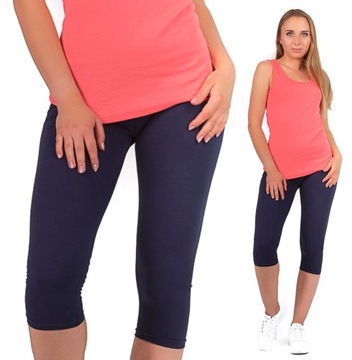 LEGGINSY 3/4 MORAJ z wysokim stanem kryjące - L/XL