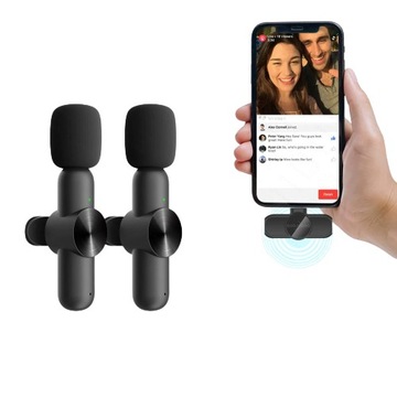 BEZPRZEWODOWY MIKROFON KRAWATOWY DO NAUKI ONLINE