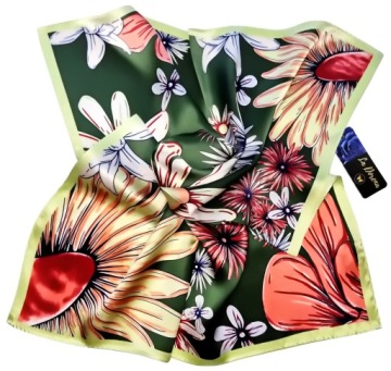 100% JEDWAB MARKOWA APASZKA CHUSTA JAKOŚĆ PREMIUM+