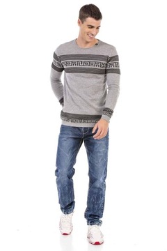 MĘSKI SWETER SWETEREK CIPO BAXX ELEGANCKI SLIM FIT