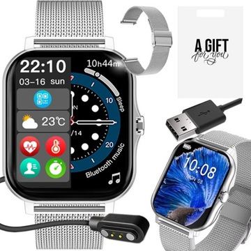 SMARTWATCH ZEGAREK POLSKIE MENU ROZMOWY SPORT SMART WATCH YOUNG DAMSKI