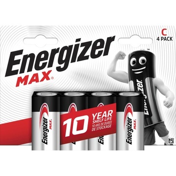 4x bateria C LR14 ENERGIZER MAX Ultra+ LR14 1,5V