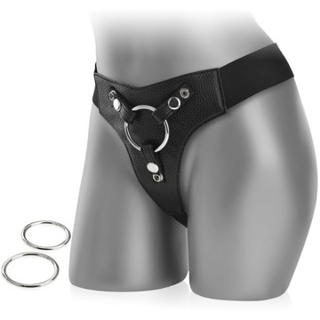 PAS NA DILDO PENIS SEX STRAP-ON Z ZESTAWEM OBRĘCZY