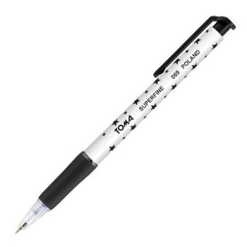 DŁUGOPIS AUTOMATYCZNY W GWIAZDKI TOMA TO-069 SUPERFINE CZARNY