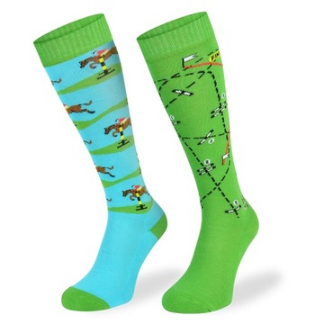 Kolorowe skarpety SJBW w modny jeździecki wzór