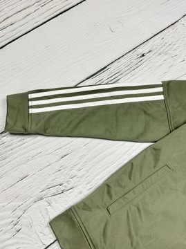 ADIDAS Bluza Track Rozpinana Damska 3 Stripes Logowana Khaki r. S