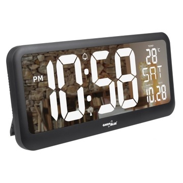 Zegar ścienny LCD bardzo duży temperatura data