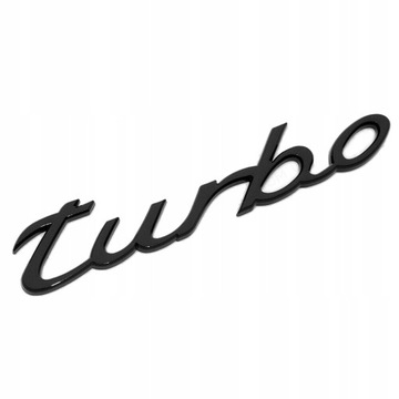 PORSCHE EMBLEMAT ZNACZEK TURBO CZARNY POŁYSK 911 cayenne panamera macan 718
