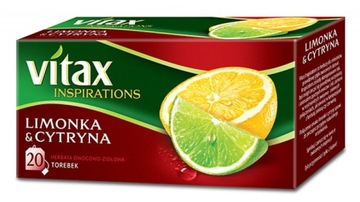 Herbata Inspirations limonka z cytryną 20 torebek