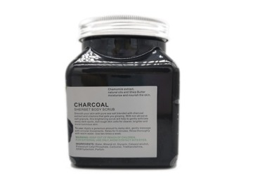 Угольный скраб для тела с сорбетом Wokali, 500 мл