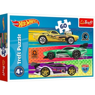PUZZLE 60 WYŚCIG - MATTEL HOT WHEELS TREFL