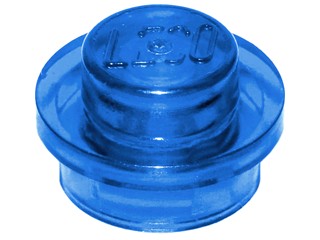 LEGO Płytka okrągła 1x1 4073 - Trans Dark Blue