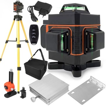 POZIOMICA LASEROWA BLOKADA WAHADŁA LASER KRZYŻOWY 4D 360 STATYW
