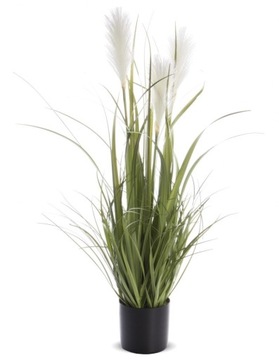 Roślina Dekoracyjna Trawa sztuczna biała 80cm