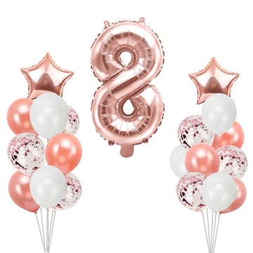 BALONY na ÓSME URODZINY dla Dziewczynki