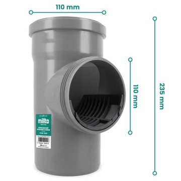 РЕВИЗИЯ ЖЕЛОБА Очиститель водосточной трубы 110 мм Фильтр желоба Серый КРЫШКА