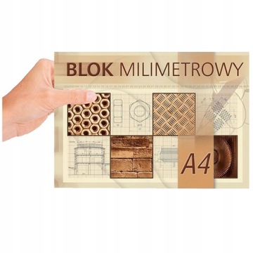 PAPIER BLOK DO PISMA TECHNICZNEGO MILIMETROWY A4