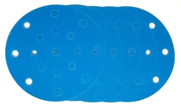 KRĄŻEK ŚCIERNY NA RZEP 150 MM 17 OTWORÓW P320 x5