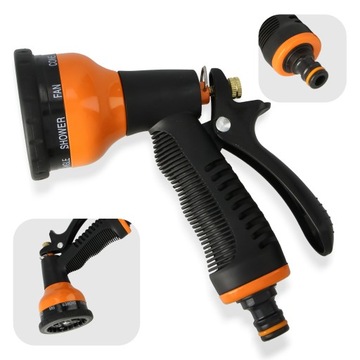 Садовый спринклер Шланговый спринклерный пистолет 9 ФУНКЦИЙ Регулировка полива