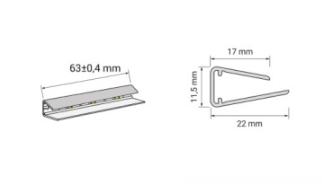 WITRYNA WISZĄCA SZAFKA BIAŁY POŁYSK MDF DRZWI 40cm POINT TYPE-21 MebleCraft