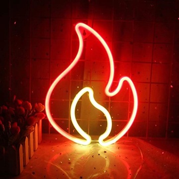 Red flame Neony Wystrój pokoju Led Neon Sign