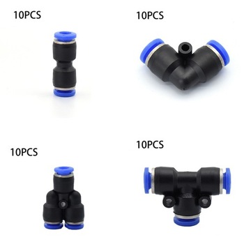 2 комплекта, 10 прочных черных пневматических разъемов