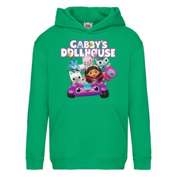 BLUZA KOCI DOMEK GABI Z KAPTUREM 128 cm 7-8 LAT
