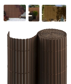 Коврик двусторонний балконный, ограждение ПВХ для террасы/сада 400x120 см СЕРЫЙ