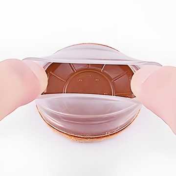 24X МЕБЕЛЬНЫЕ ПОДКЛАДКИ ДЛЯ СТУЛА ВОЙЛОВЫЕ СИЛИКОНОВЫЕ Чехлы КРУГЛЫЕ L