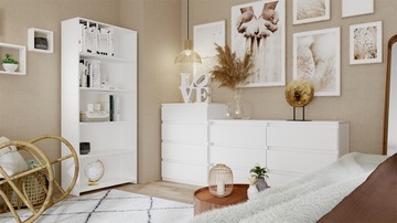 ОФИСНЫЙ КНИЖНЫЙ ШКАФ 80см БЕЛЫЙ ПОЛКА ДЛЯ КНИГ