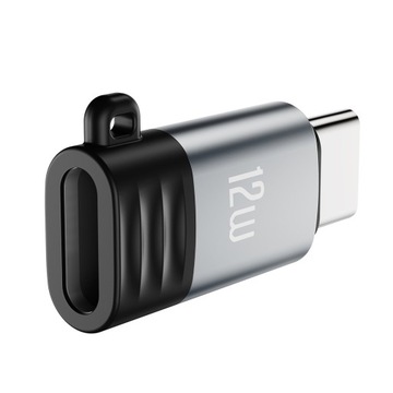XO Przejściówka adapter z Lightning do USB-C 2A czarny o srebrny matowy