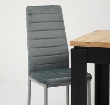 СОВРЕМЕННЫЙ комплект ВЫДВИЖНОЙ стол 80х140/180 столешница ARTISAN и 6 стульев