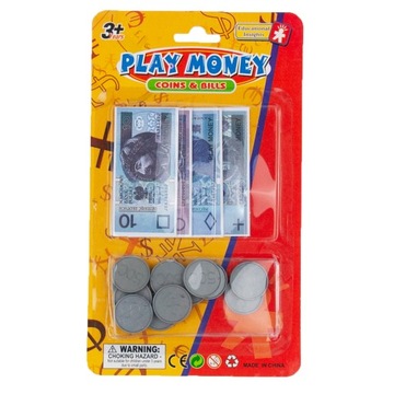 НАБОР ИГРУШЕЧНЫХ ДЕНЬГ ИЗ МОНЕТ БАНКНОТ