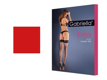 Pończochy Gabriella samonośne Calze 155 RED 1/2