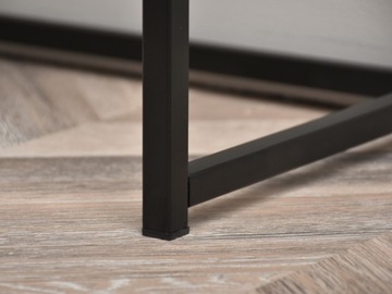 ДУБОВАЯ КОНСОЛЬ 80СМ С ЯЩИКОМ НА ЧЕРНОЙ РАМКЕ НОРА В СТИЛЕ СОВРЕМЕННЫЙ ЛОФТ