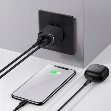 Настенное зарядное устройство BASEUS COMPACT QC 2xUSB 10,5 Вт ЧЕРНОЕ
