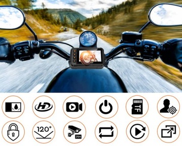 Мотоциклетный видеорегистратор спереди и сзади с двойной записью 1080P HD IP67