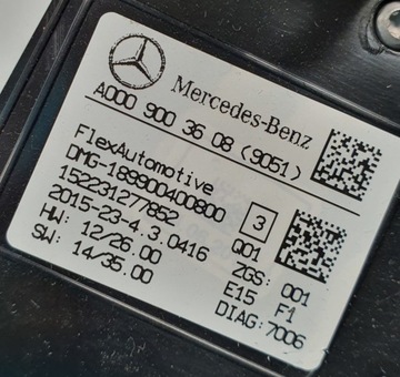 LAMPA OSVĚTLENÍ INTERIÉR MERCEDES W176