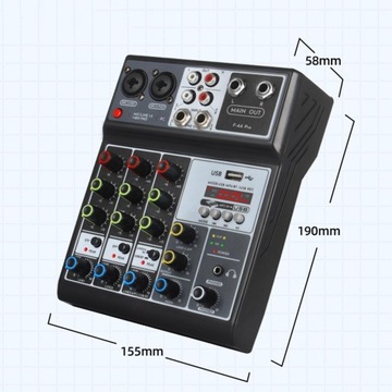 Аудиомикшер с эффектом реверберации и задержки Стерео DJ-микшер для записывающего компьютера