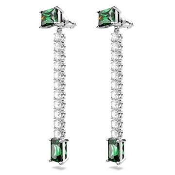 SWAROVSKI - Náušnice Matrix with gems Green/RHS