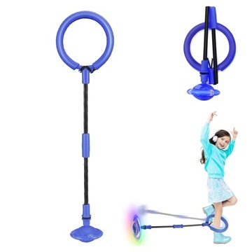 Скакалка со светодиодным кольцом для упражнений для детей, 24 дюйма, синяя