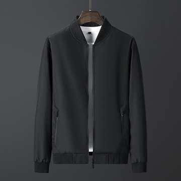 Мужская повседневная куртка сплошного цвета с воротником-стойкой бренда M