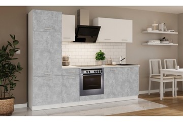 ANEKS KUCHENNY DO APARTAMENTU 260x190 SZARY/BIAŁY